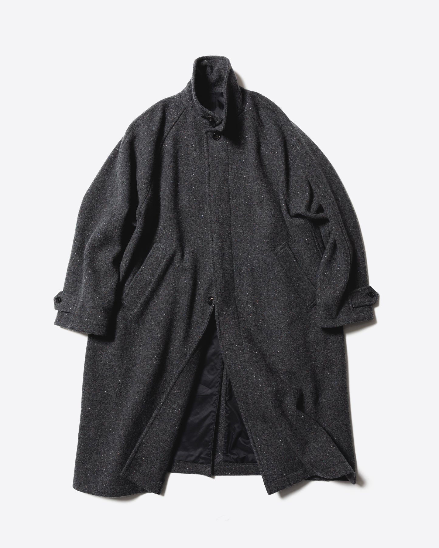 Unlikely Balmacaan Coat Nep Tweed