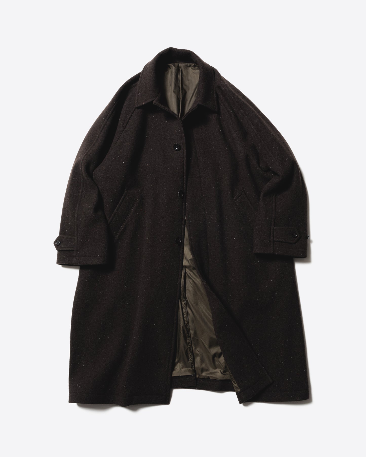 Unlikely Balmacaan Coat Nep Tweed