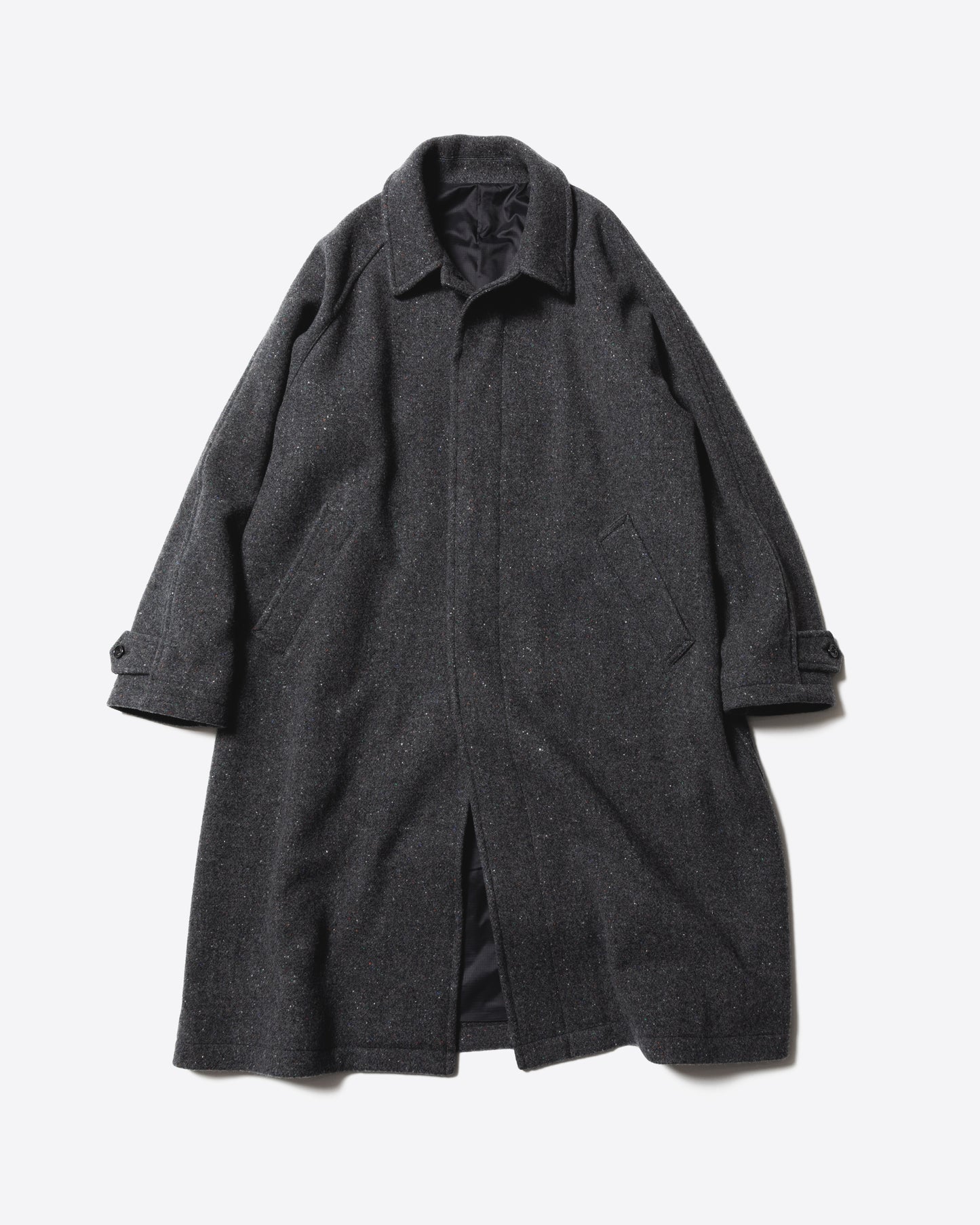Unlikely Balmacaan Coat Nep Tweed
