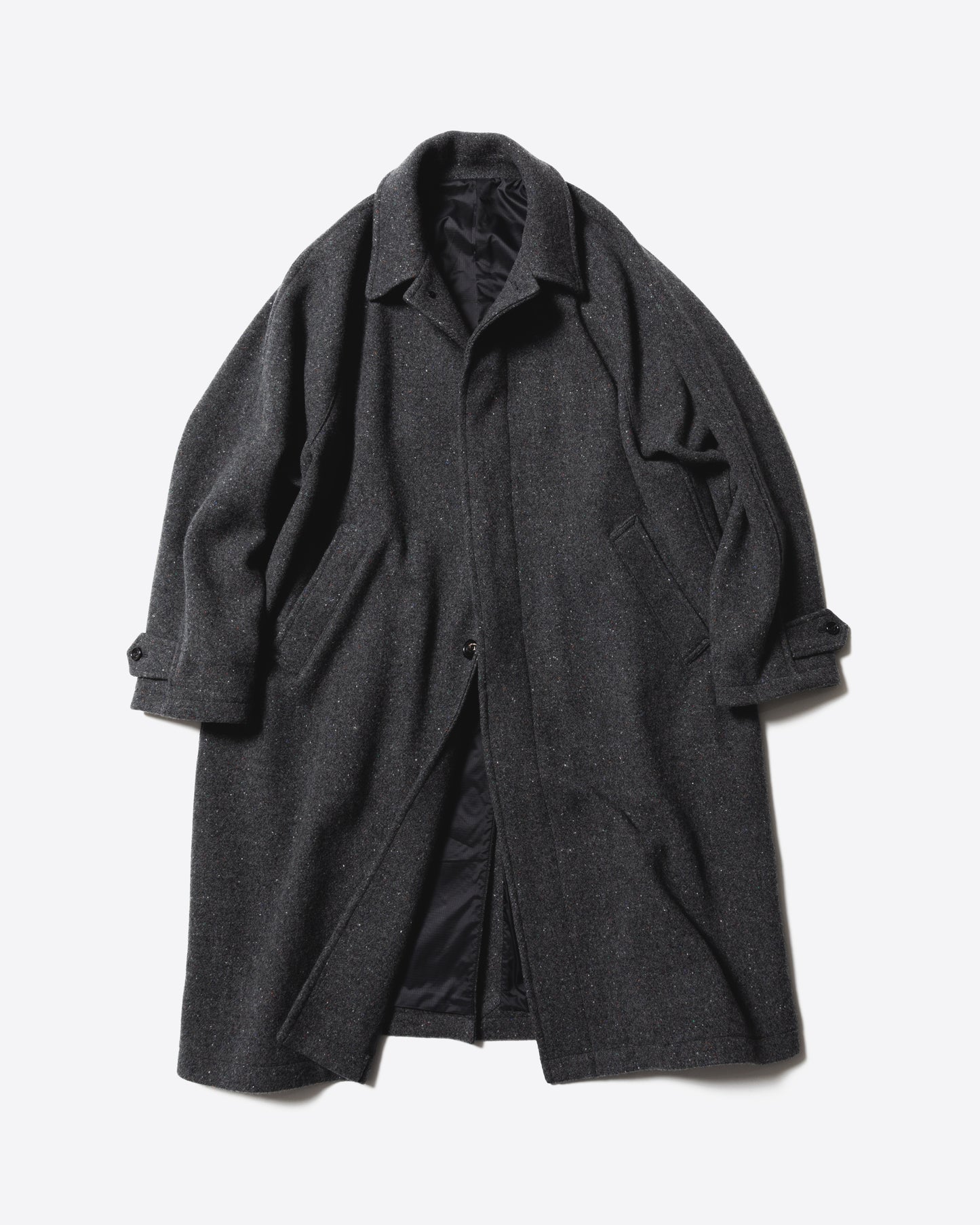 Unlikely Balmacaan Coat Nep Tweed