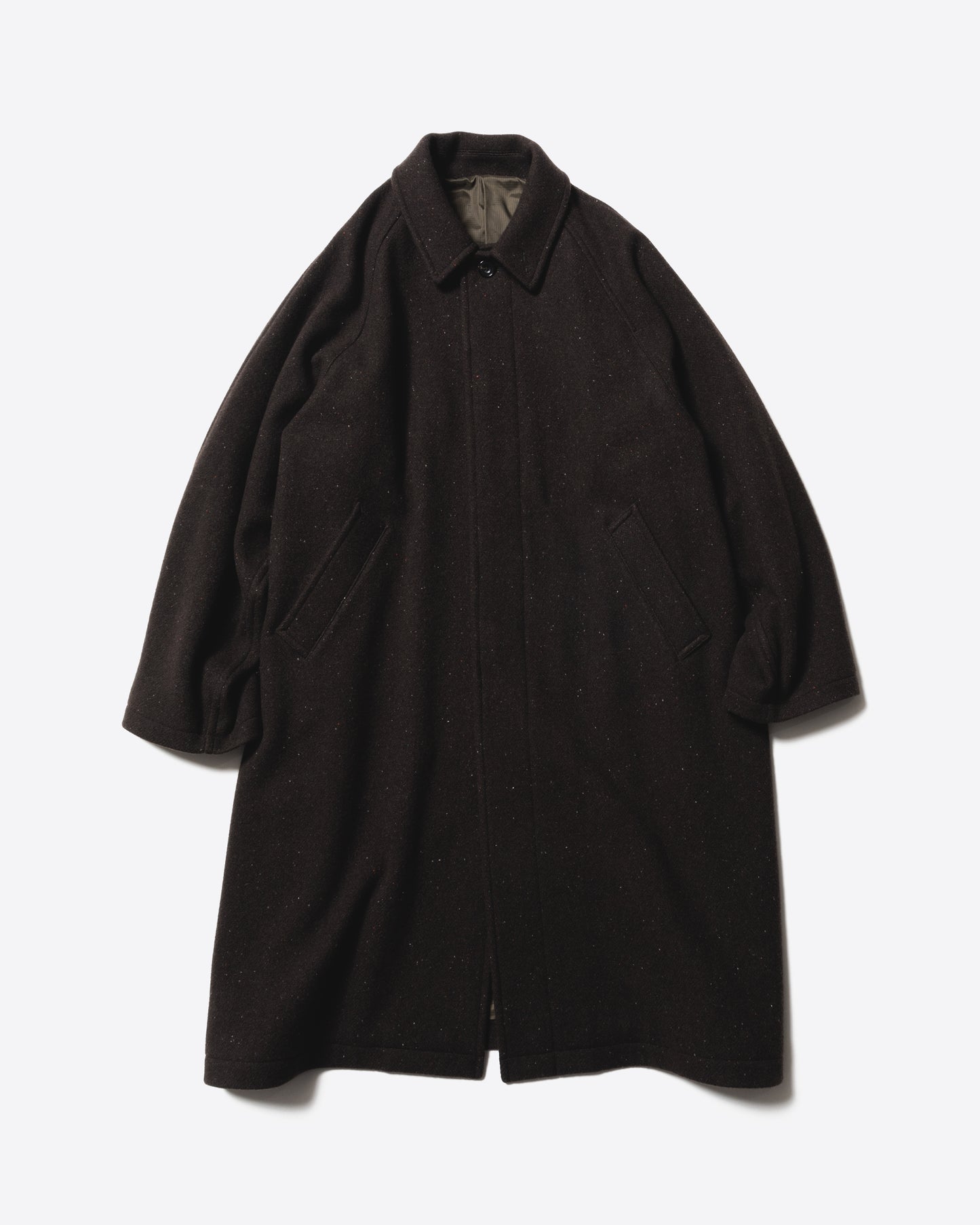 Unlikely Balmacaan Coat Nep Tweed