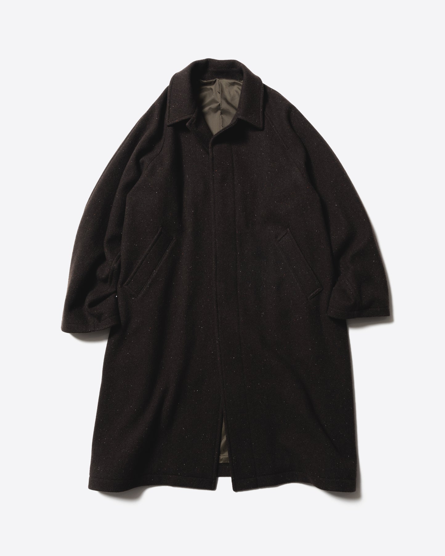 Unlikely Balmacaan Coat Nep Tweed